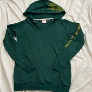 PINK Oregon Duck Hooded Sweatshirt green/yellow sz: M